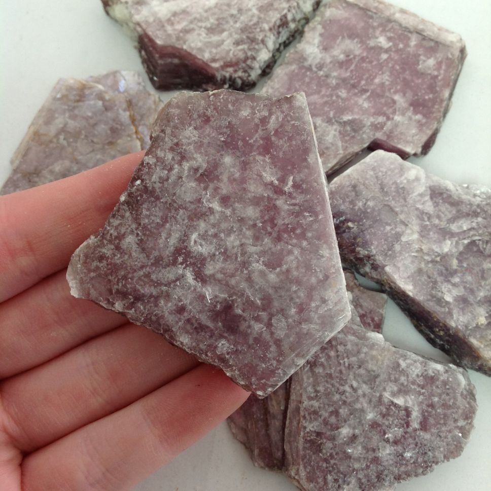 Lepidolite Rough Slabs - 200g Lepidolite Rough Slabs - 200g